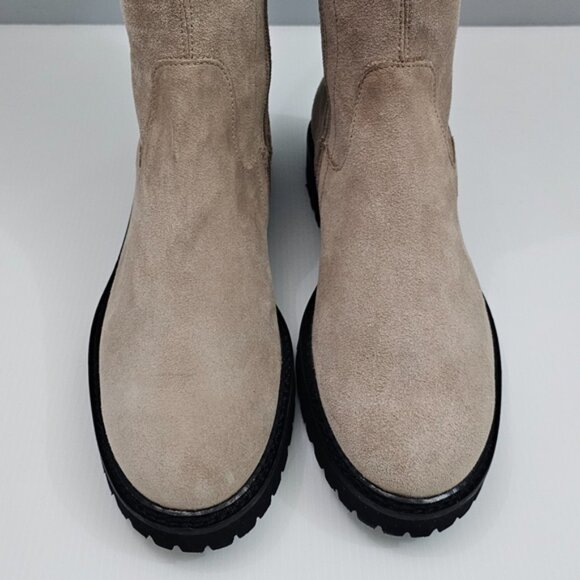 Aquatalia Mire Over The Knee Boot Womens 10 Taupe Suede Waterproof Tall Pull On - Picture 6 of 14